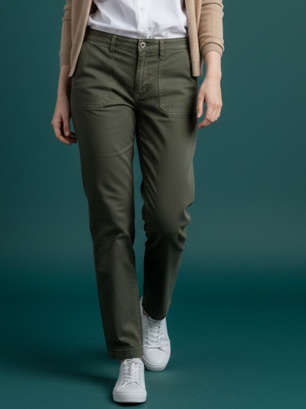 J. Crew Men's Straight-Leg Jeans in Olive